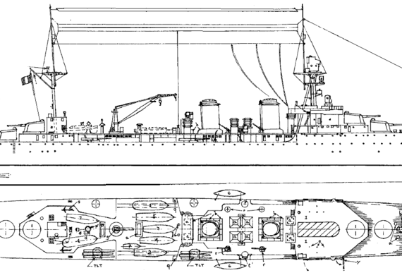 Корабль NMF Primauguet [Light Cruiser] (1929) - чертежи, габариты, рисунки